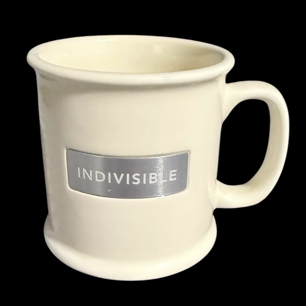 Vintage Starbucks “Indivisible” Ceramic Mug Made in USA - Cream Diner Style Cup